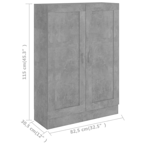 Bogskab 82,5x30,5x115 cm spånplade betongrå - Bogskab - Bogskabe - Home & Living