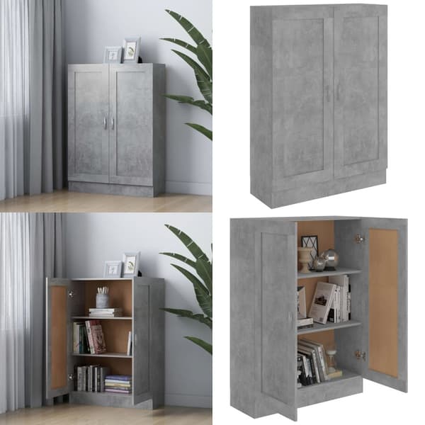 Bogskab 82,5x30,5x115 cm spånplade betongrå - Bogskab - Bogskabe - Home & Living