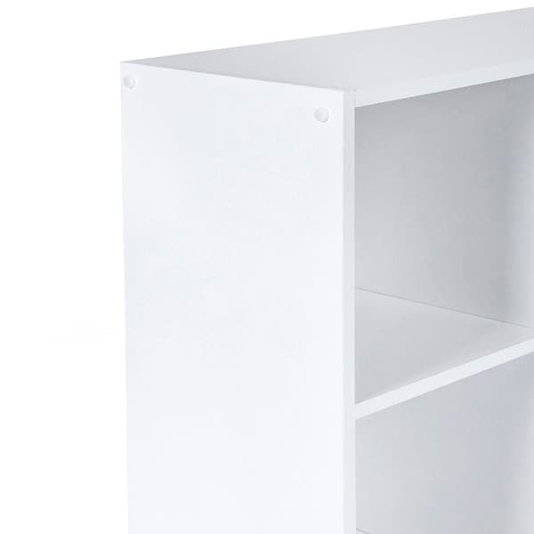 Rootz White Boghylde - Væghylde - Stående hylde - Spånplade - 8 kg Max belastningskapacitet - 50 cm x 80 cm x 24 cm
