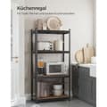 Pikkukuva 10 / 10: Rootz Vintage ruskea-musta teräs- ja MDF-telinehylly - Säilytysteline - Järjestäjä - Raskas - Tilava - Tukeva - 40 cm x 80 cm x 160 cm