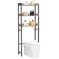 Miniatyrbillede 2 af 10: Rootz Toilethyldeorganisering - Opbevaringsstativ til badeværelset - Spånpladestål - Greige Sort - 63 cm x 25 cm x 165 cm - Letvægts holdbart design -