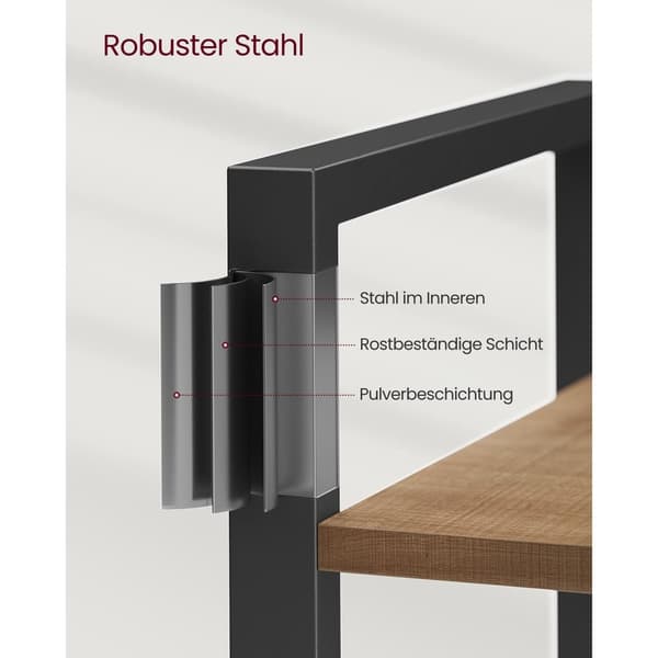 Rootz Bogreol Mørk Valnød-Sort - Spånplade stål - Høj opbevaringsenhed - Robust konstruktion - Nem montering - 30 cm x 40 cm x 187,5 cm