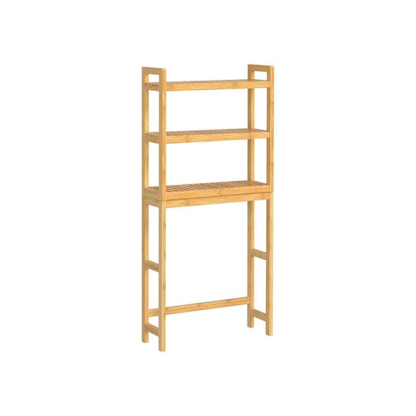 Rootz Bamboo WC-hylly - Kylpyhuoneen järjestäjä - Säilytysteline - Ympäristöystävällinen - Tilaa säästävä - Helppo koota - Luonnolliset värit - 26 cm