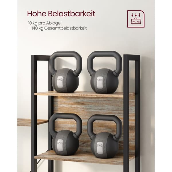 Rootz bogreol med blå korn-sort eg finish - Spånplade stål - Stor opbevaringsenhed - Robust konstruktion - Nem montering - 24 cm x 158 cm x 166 cm