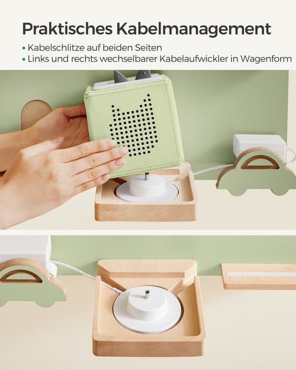 Rootz Laurel Green seinähylly - Kelluva hylly - Koristehylly - MDF-teräs pyökki - Kevyt - Helppo koota - Tilaa säästävä - 18cm x 55,6cm x 59,7cm