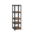 Pikkukuva 1 / 8: Rootz Vintage ruskea-musta säilytysteline - Teräshylly - MDF-kirjahylly - Heavy Duty - Maalaismainen muotoilu - 150cm x 37cm x 37cm