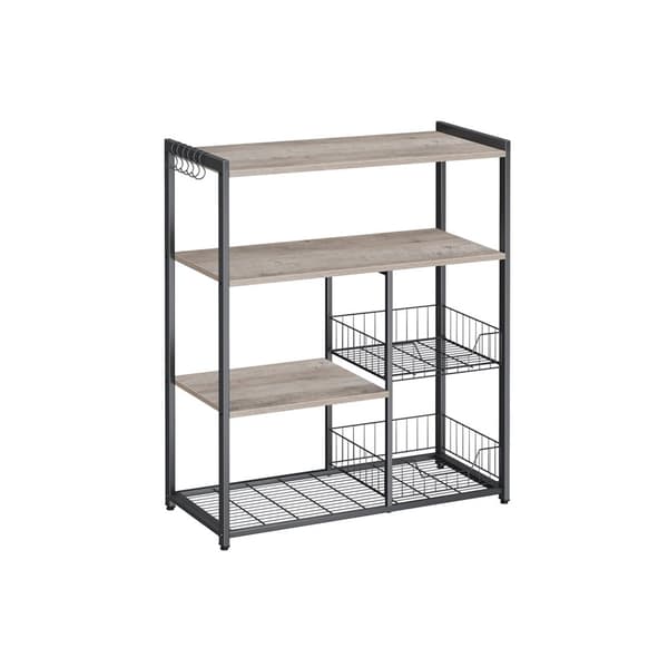 Rootz Kagerol Organizer - Cupcake Stand - Bagerist - Spånplade og stål - 35 cm x 80 cm x 95 cm - Greige Sort - 11,8 kg - 20 kg Hyldekapacitet - 10 kg