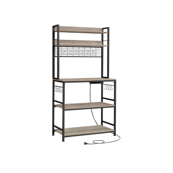 Rootz Greige sort kagerol - Opbevaringshylde - Spånpladestål - Heavy Duty - Nem montering - 40cm x 80cm x 170cm