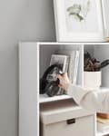 Miniatyrbillede 5 af 8: Rootz spånplade bogreol - Hvid opbevaringsstativ - Organizer - Robust konstruktion - Nem montering - 30 cm x 126 cm x 100 cm