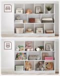 Miniatyrbillede 6 af 8: Rootz spånplade bogreol - Hvid opbevaringsstativ - Organizer - Robust konstruktion - Nem montering - 30 cm x 126 cm x 100 cm