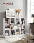 Miniatyrbillede 2 af 8: Rootz spånplade bogreol - Hvid opbevaringsstativ - Organizer - Robust konstruktion - Nem montering - 30 cm x 126 cm x 100 cm