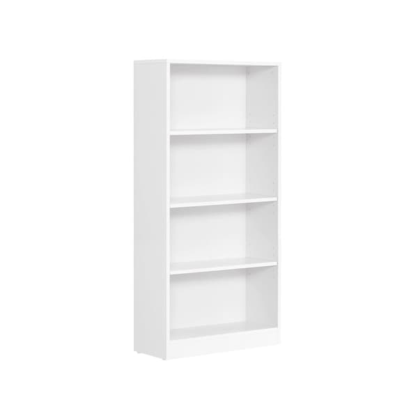 Rootz spånpladeholderhylde - Hvid reol - Opbevaringsstativ - Robust konstruktion - Nem montering - 24 cm x 60 cm x 121,5 cm