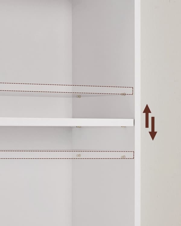 Rootz spånpladeholderhylde - Bogreol - Opbevaringsstativ - Hvid - 24cm x 60cm x 178,5cm - Heavy Duty - Nem montering - Stilfuldt design