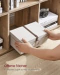 Miniatyrbild 4 av 9: Rootz Chipboard Bokhylla - Förvaringsställ - Organizer - Camel Brown - 29cm x 129,5cm x 129,5cm - Rymliga fack - Enkel montering - Anti-tipfunktion
