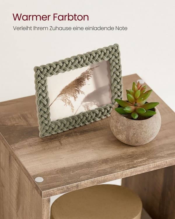 Rootz Chipboard Bokhylla - Förvaringsställ - Organizer - Camel Brown - 29cm x 129,5cm x 129,5cm - Rymliga fack - Enkel montering - Anti-tipfunktion