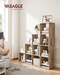 Miniatyrbild 2 av 9: Rootz Chipboard Bokhylla - Förvaringsställ - Organizer - Camel Brown - 29cm x 129,5cm x 129,5cm - Rymliga fack - Enkel montering - Anti-tipfunktion