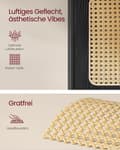 Miniatyrbillede 7 af 8: Rootz hjørnehylde - Opbevaringsstativ - Organizer - Stålramme - MDF-hylder - PP-rattankurve - 31,9 cm x 31,9 cm x 156,4 cm - Ibenholtsort - 7,9 kg - 1