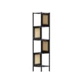 Miniatyrbillede 1 af 8: Rootz hjørnehylde - Opbevaringsstativ - Organizer - Stålramme - MDF-hylder - PP-rattankurve - 31,9 cm x 31,9 cm x 156,4 cm - Ibenholtsort - 7,9 kg - 1