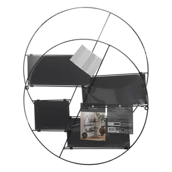 Rund vägghylla "Lara" diameter 50 cm Atmosphera - Svart