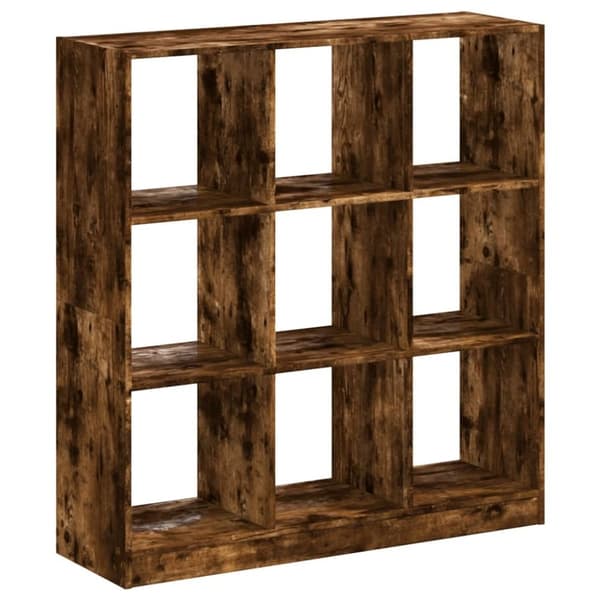 vidaXL bogreol 102x32x109 cm konstrueret træ røget egetræsfarve