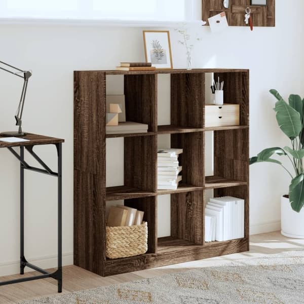 vidaXL bogreol 102x32x109 cm konstrueret træ brun egetræsfarve
