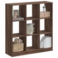 Miniatyrbillede 2 af 11: vidaXL bogreol 102x32x109 cm konstrueret træ brun egetræsfarve