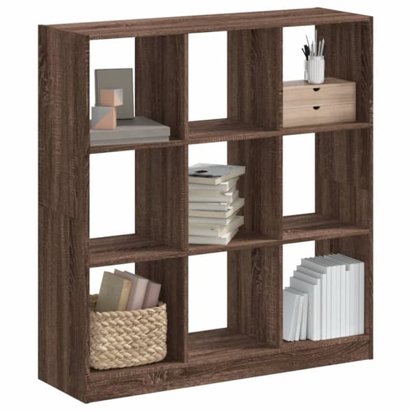 vidaXL bogreol 102x32x109 cm konstrueret træ brun egetræsfarve