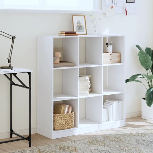 vidaXL bogreol 102x32x108 cm konstrueret træ hvid