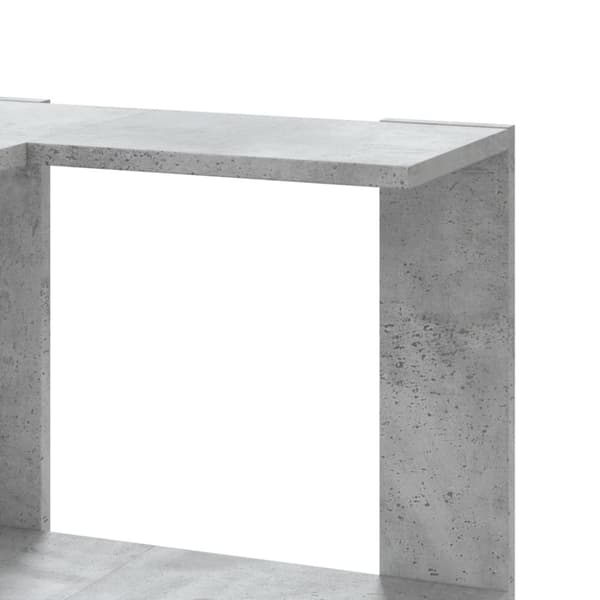 vidaXL Bokhylle hjørne 3 etasjer betonggrå 50x50x102 cm konstruert tre