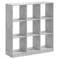 Miniatyrbilde 3 av 11: vidaXL Bokhylle betonggrå 102x32x108 cm konstruert tre