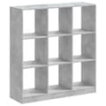 Miniatyrbilde 7 av 11: vidaXL Bokhylle betonggrå 102x32x108 cm konstruert tre