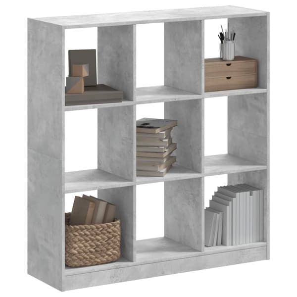 vidaXL bogreol 102x32x109 cm konstrueret træ betongrå