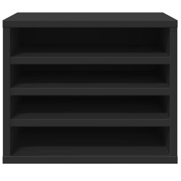 vidaXL Skrivbordshyllor svart 36x26x29,5 cm konstruerat trä
