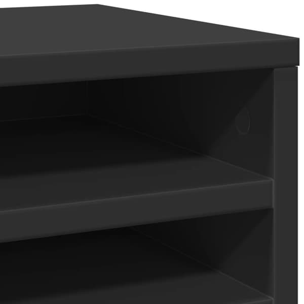vidaXL Skrivbordshyllor svart 36x26x29,5 cm konstruerat trä