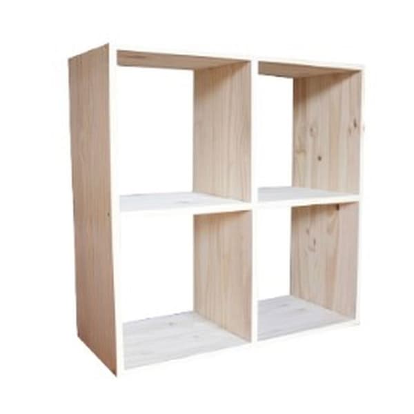 Wellhome 4-rums Opbevaringskube Til Maling Lakering Eller Bejdsning 70.4x30x70.5 Cm
