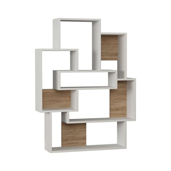 Chic Home Jaakoppi kirjahylly 101x22xK132 cm, valkoinen/ruskea
