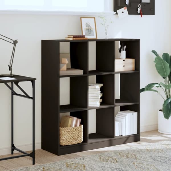 vidaXL bogreol 102x32x108 cm konstrueret træ sort