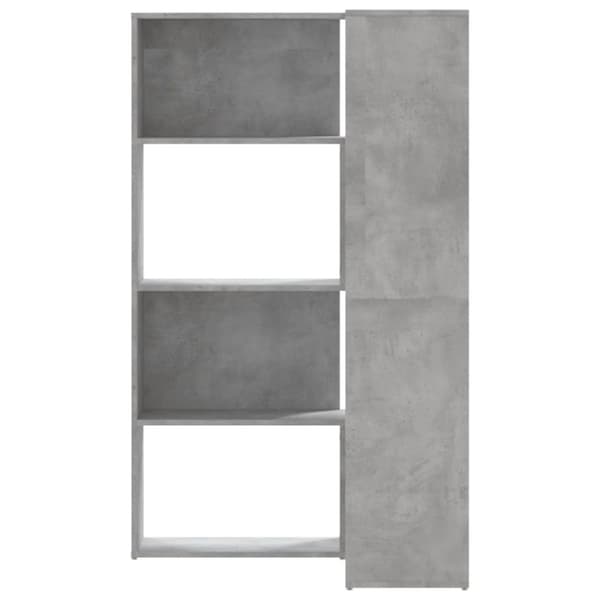 vidaXL bogreol til hjørne 85x85x140cm 4hylder konstrueret træ betongrå
