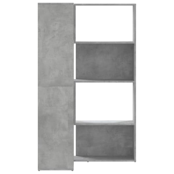 vidaXL bogreol til hjørne 85x85x140cm 4hylder konstrueret træ betongrå