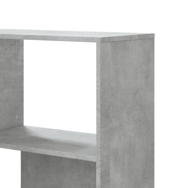 vidaXL bogreol til hjørne 85x85x140cm 4hylder konstrueret træ betongrå