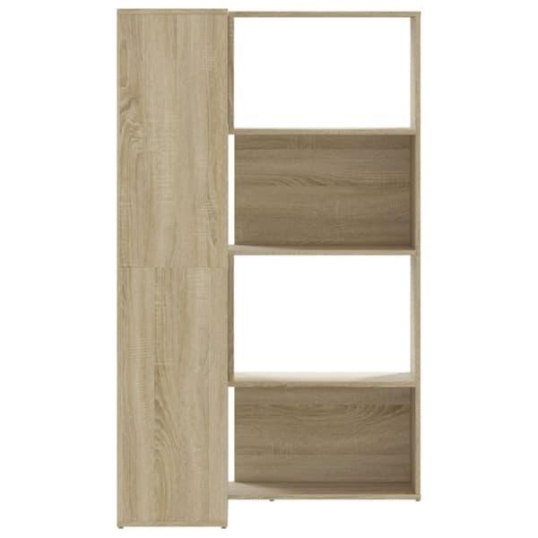 vidaXL bogreol til hjørne 85x85x140 cm 4 hylder konstrueret træ