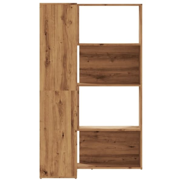 vidaXL Bokhylle hjørne 5 lag artisan eik 85x85x140 cm konstruert tre