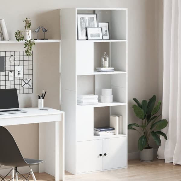 vidaXL bogreol 70x36x189 cm konstrueret træ hvid