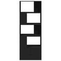 Miniatyrbilde 4 av 11: vidaXL Bokhylle svart 70x36x189 cm konstruert tre