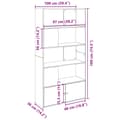 Miniatyrbilde 10 av 11: vidaXL Bokhylle sonoma eik 100x36x189 cm konstruert tre