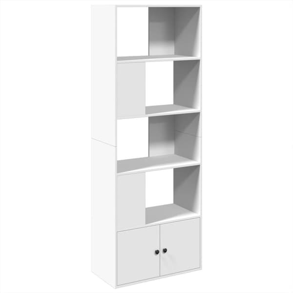 vidaXL Bokhylle hvit 70x36x189 cm konstruert tre