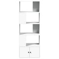 Miniatyrbilde 4 av 11: vidaXL Bokhylle hvit 70x36x189 cm konstruert tre