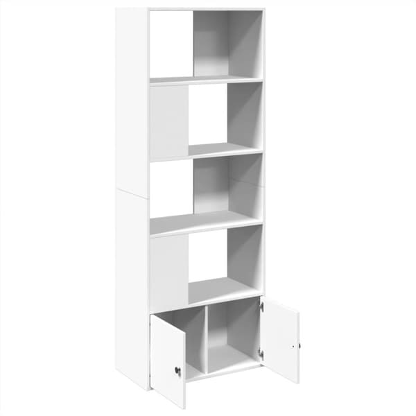 vidaXL Bokhylle hvit 70x36x189 cm konstruert tre
