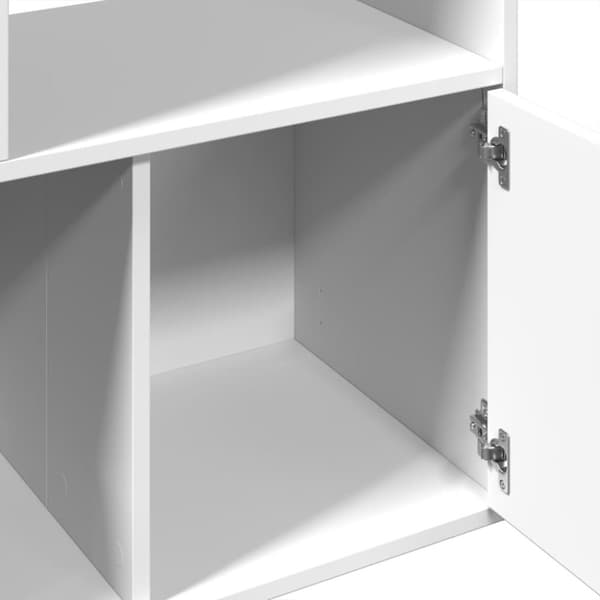 vidaXL Bokhylle hvit 70x36x189 cm konstruert tre