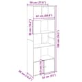 Miniatyrbilde 10 av 11: vidaXL Bokhylle hvit 70x36x189 cm konstruert tre